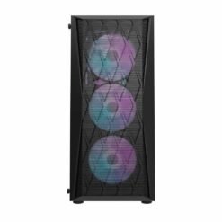 Alternative view of Aigo DarkFlash DK352 ATX PC Case with 4 ARGB Fans Metal mesh design front panel