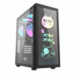 Aigo DarkFlash DK210 Graffiti ATX PC Case with Interactive drawing ARGB front pane Without Fans - Image 3