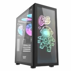 Aigo DarkFlash DK210 Graffiti ATX PC Case with Interactive drawing ARGB front pane Without Fans - Image 4