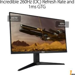 ASUS TUF Gaming VG27AQM1A 27 inch 260Hz QHD Gaming Monitor 1ms (2560x1440) ELMB Sync, Freesync Premium™, G-Sync compatible 9 ASUS TUF Gaming VG27AQM1A