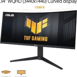 Alternative view of ASUS TUF Gaming VG34VQL3A 34 Inch 180Hz WQHD Curved Gaming Monitor 1ms (3440 x 1440), 180Hz, 1500R Extreme Low Motion Blur™