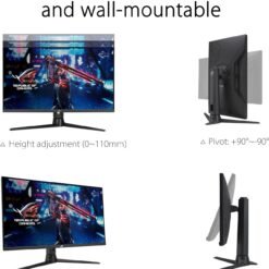 Alternative view of ASUS ROG Strix XG27AQMR 27 inch 300Hz IPS 2K Gaming Monitor 1 ms QHD (2560x1440), Fast IPS, G-Sync compatible