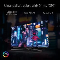 ASUS ROG Swift OLED PG42UQ 41.5 inch 4K 138Hz Gaming Monitor OLED 0.1 ms (GTG), G-SYNC® compatible, anti-glare micro-texture coating 13 ASUS ROG Swift OLED PG42UQ