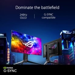ASUS ROG Swift OLED PG27AQDM 27 inch 240Hz 0.3ms Gaming Monitor 1440p 26.5-inch viewable G-SYNC® compatible, anti-glare 13 ASUS ROG Swift OLED PG27AQDM
