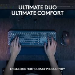 Logitech MX Keys S Combo Performance Wireless Keyboard and Mouse with Palm Rest, Fast Scrolling, Bluetooth, USB C, for Windows, Linux, Chrome, Mac 8 Logitech MX Keys S Combo Performance Wireless Keyboard and Mouse with Palm Rest, Fast Scrolling, Bluetooth, USB C, for Windows, Linux, Chrome, Mac - Image 4