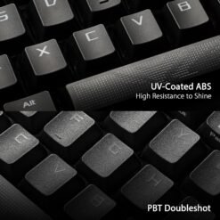 Alternative view of ASUS ROG Strix Scope II 96 Wireless Gaming Keyboard (X901) with tri-mode connection, streamer hotkeys, multifunction controls, hot-swappable