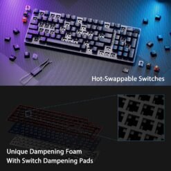 ASUS ROG Strix Scope II 96 Wireless Gaming Keyboard (X901) with tri-mode connection, streamer hotkeys, multifunction controls, hot-swappable - Image 3