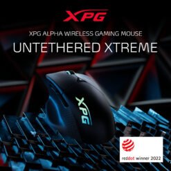 Alternative view of XPG Alpha Wireless Gaming Mouse Bluetooth 2.4G and Wired Tri-Mode Connectivity 16,000 DPI 400 IPS 6 Programmable Buttons