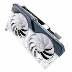 Alternative view of ASUS Dual GeForce RTX 4060 Graphics Card White Edition 8GB GDDR6 with two powerful Axial-tech fans and a 2.5-slot design for broad compatibility