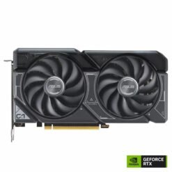 Alternative view of ASUS Dual GeForce RTX 4060 8GB GDDR6 Graphics Card with two powerful Axial-tech fans and a 2.5-slot design for broad compatibility