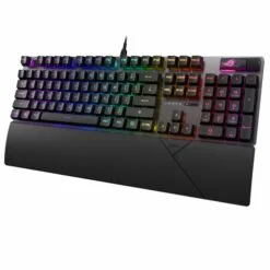Alternative view of ASUS ROG Strix Scope II RX Gaming Keyboard (XA11) with pre-lubed ROG RX optical Red switches, IP57 waterproof protection, sound-dampening foam, PBT doubleshot keycaps