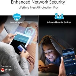 ASUS AX5400 Dual Band WiFi 6 (802.11ax) Extendable Router RT-AX5400 Included built-in VPN, AiProtection Pro Network Security 8 ASUS AX5400 Dual Band WiFi 6 (802.11ax) Extendable Router RT-AX5400 Included built-in VPN, AiProtection Pro Network Security - Image 3