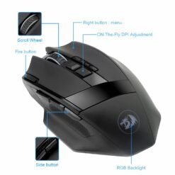 Alternative view of Redragon M801P Sniper Pro RGB USB Wireless Gaming Mouse 16400 DPI 10 Programmable buttons ergonomic Design