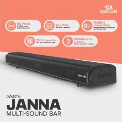 Redragon GS815 JANNA 60W Gaming Soundbar for Gaming PC TV with BT 5.0/HDM/Opt/Aux/COAXIAL/HDMI connectivity home theater system powered soundbar 11 Redragon GS815 JANNA 60W Gaming Soundbar for Gaming PC TV with BT 5.0/HDM/Opt/Aux/COAXIAL/HDMI connectivity home theater system powered soundbar - Image 6