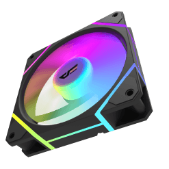Alternative view of Aigo DarkFlash DM12F A-RGB Cooling Fans 3 in 1 with controller and remote