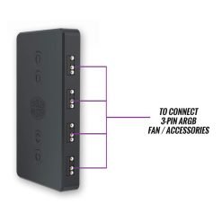 Cooler Master Addressable ARGB LED Controller with 4 x 3-Pin Ports Multiple Colour Effects, Thermal Detection Mode, 4-Pin RGB Device Compatible 7 Cooler Master Addressable ARGB LED Controller with 4 x 3-Pin Ports Multiple Colour Effects, Thermal Detection Mode, 4-Pin RGB Device Compatible - Image 3