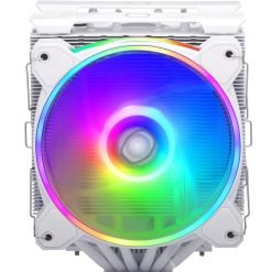 Alternative view of Cooler Master Hyper 622 Halo White CPU Air Cooler Dual Tower, Halo² Fan, Dual Loop ARGB, Aluminum Top Cover