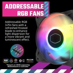 Alternative view of Cooler Master MasterBox 520 Mesh Airflow ATX Mid-Tower PC Case Mesh Front Panel, Tempered Glass Panel, Gen2 Type-C