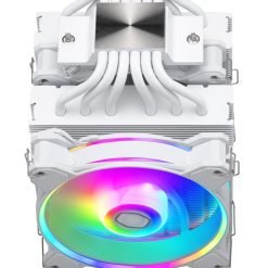 Cooler Master Hyper 622 Halo White CPU Air Cooler Dual Tower, Halo² Fan, Dual Loop ARGB, Aluminum Top Cover 8 Cooler Master Hyper 622 Halo White CPU Air Cooler Dual Tower, Halo² Fan, Dual Loop ARGB, Aluminum Top Cover - Image 4