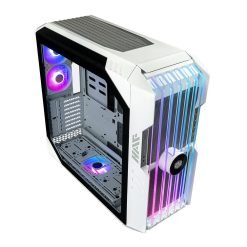 Cooler Master HAF 700 EVO White PC Case Full-Tower E-ATX 5 x Pre-Installed Fans, Rotatable Radiator Brackets, LCD Real-Time Display, ARGB Edge-Lit Blades 10 Cooler Master HAF 700 EVO White