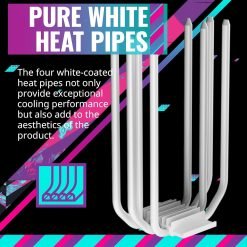 Cooler Master Hyper 212 Halo White CPU Air Cooler 120 Halo² Fan, Dual Loop ARGB, Aluminum Top Cover, 4 Copper Heat Pipes - Image 3