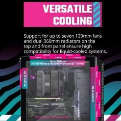 Cooler Master MasterBox 520 Mesh Airflow ATX Mid-Tower PC Case Mesh Front Panel, Tempered Glass Panel, Gen2 Type-C - Image 4
