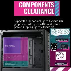 Cooler Master MasterBox 520 Mesh Airflow ATX Mid-Tower PC Case Mesh Front Panel, Tempered Glass Panel, Gen2 Type-C - Image 3