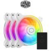 Cooler Master MasterFan MF120 Halo² 3 in 1 White PC Cooling Fans with Controller Dual Loop Gen 2 ARGB LEDs Rings, Dynamic PWM 120mm 10 Cooler Master MasterFan MF120 Halo² 3 in 1 White
