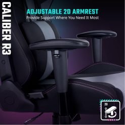 Cooler Master Caliber R3 Gaming Chair Comfy Ergonomic 360° Swivel Reclining High Back Chairs with Armrest Backrest Headrest Lumbar Support PU Leather - Image 3