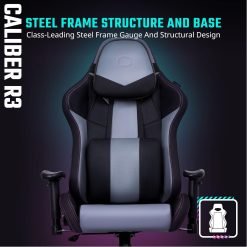 Alternative view of Cooler Master Caliber R3 Gaming Chair Comfy Ergonomic 360° Swivel Reclining High Back Chairs with Armrest Backrest Headrest Lumbar Support PU Leather