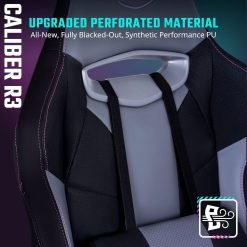 Cooler Master Caliber R3 Gaming Chair Comfy Ergonomic 360° Swivel Reclining High Back Chairs with Armrest Backrest Headrest Lumbar Support PU Leather - Image 4