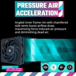 Cooler Master Mobius 120 OC High Performance PC Fan Interconnecting Ring Blade PWM Fan Speed Toggle, Metal Motor Hub, Double Ball Bearing for PC Case 9 Cooler Master Mobius 120 OC
