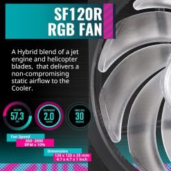 Alternative view of Cooler Master Hyper 212 RGB Black Edition CPU Air Cooler with SF120R PWM Fan, Gun-Metal Nickel Fins, 4 Copper Heat Pipes - For AMD Ryzen & Intel LGA1700/1200/1151