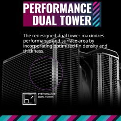 Cooler Master MasterAir MA824 Stealth Dual Tower CPU Air Cooler, 8 Heat Pipes, Dual Mobius 120|130mmFans, Nickel-Plated Copper Base 8 Cooler Master MasterAir MA824 Stealth Dual Tower CPU Air Cooler, 8 Heat Pipes, Dual Mobius 120|130mmFans, Nickel-Plated Copper Base - Image 4
