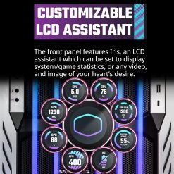 Cooler Master HAF 700 EVO White PC Case Full-Tower E-ATX 5 x Pre-Installed Fans, Rotatable Radiator Brackets, LCD Real-Time Display, ARGB Edge-Lit Blades 15 Cooler Master HAF 700 EVO