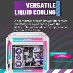 Cooler Master Cosmos C700M White E-ATX Full-Tower PC Case Curved Tempered Glass Panel, Riser Cable, Flexible Interior Layout, Diverse Liquid Cooling 8 Cooler Master Cosmos C700M White E-ATX Full-Tower PC Case Curved Tempered Glass Panel, Riser Cable, Flexible Interior Layout, Diverse Liquid Cooling - Image 4