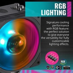 Cooler Master Hyper 212 RGB Black Edition CPU Air Cooler with SF120R PWM Fan, Gun-Metal Nickel Fins, 4 Copper Heat Pipes - For AMD Ryzen & Intel LGA1700/1200/1151 9 Cooler Master Hyper 212 RGB Black Edition