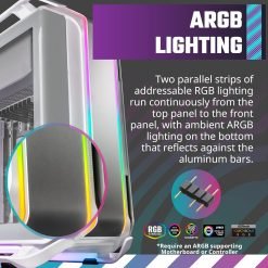 Cooler Master Cosmos C700M White E-ATX Full-Tower PC Case Curved Tempered Glass Panel, Riser Cable, Flexible Interior Layout, Diverse Liquid Cooling 9 Cooler Master Cosmos C700M White
