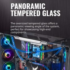 Alternative view of Cooler Master MasterFrame 700 Customizable Open-Air Frame ATX PC Case, Panoramic Tempered Glass, Premium Variable Friction Hinges, Built-In VESA Mount