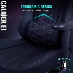 Cooler Master Caliber E1 Gaming Chair with Adjustable Armrest and Headrest and Lumber Support 7 Cooler Master Caliber E1 Gaming Chair with Adjustable Armrest and Headrest and Lumber Support - Image 3