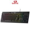Redragon K513 RGB Membrane Gaming Keyboard Standard 104 Keys Linear Mechanical-Feel Keyboard 5 Extra On-Board Macro G Keys, Dedicated Media Control 8 Redragon K513