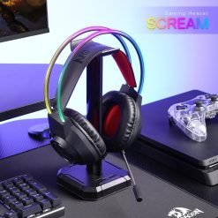 Redragon H231 SCREAM Wired Gaming Headset with Stereo Surround Sound and 40mm Drivers, Leather Foam Ear Pads, Noise-canceling Microphone Works with PC/PS4/5/NS/Xbox-one, Black 9 Redragon H231