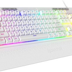 Redragon K512 White RGB Backlit Membrane Gaming Keyboard with Multimedia Keys, Linear Mechanical-Feel Switch, 6 Extra On-Board Macro Keys Detachable Wrist Rest 8 Redragon K512 White RGB Backlit Membrane Gaming Keyboard with Multimedia Keys, Linear Mechanical-Feel Switch, 6 Extra On-Board Macro Keys Detachable Wrist Rest - Image 4