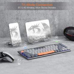 Redragon K609 HORUS SE 65% Wireless RGB Mechanical Keyboard, BT/2.4Ghz/Wired Tri-Mode Ultra-Thin Low Profile Gaming Keyboard, On-Board Macros, Linear Red Switch - Image 4
