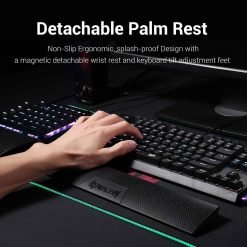 Redragon K588 Broadsward RGB Mechanical Gaming Keyboard TKL with Programmable Keys Macro Recording Blue Switches with Detachable Palm Rest & USB-C USB for Windows PC 6 Redragon K588 Broadsward RGB Mechanical Gaming Keyboard TKL with Programmable Keys Macro Recording Blue Switches with Detachable Palm Rest & USB-C USB for Windows PC - Image 3