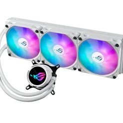 Alternative view of ASUS ROG Strix LC III 360 ARGB White Edition All-in-one CPU Liquid Cooler with 360° rotatable Water Block, Asetek’s New Gen7 v2 Pump, Premium ROG ARGB Fans (Copy)