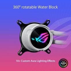 ASUS ROG Strix LC III 360 ARGB White Edition All-in-one CPU Liquid Cooler with 360° rotatable Water Block, Asetek’s New Gen7 v2 Pump, Premium ROG ARGB Fans (Copy) 9 ASUS ROG STRIX LC III 360 ARGB White Edition