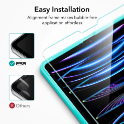 ESR iPad Pro 12.9 Screen Protector for Tempered Glass HD Clarity Film with Alignment Frame 8 ESR iPad Pro 12.9 Screen Protector for Tempered Glass HD Clarity Film with Alignment Frame - Image 4