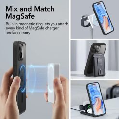 ESR iPhone 15 Pro Max Classic Hybrid Case (HaloLock) with military-grade protection and full MagSafe compatibililty 9 ESR iPhone 15 Pro Max Classic Hybrid Case (HaloLock) with military-grade protection and full MagSafe compatibililty - Image 5