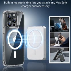 Alternative view of ESR iPhone 16 Pro Max Classic Hybrid Case with HaloLock Tough scratch-resistant acrylic back delivers ultra-protection